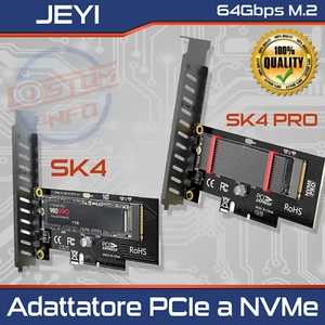 Adattatore SSD da JEYI M.2 NVME a PCIe 4.0 3.0, scheda di espansione PCIe 4.0 X4 - Imagen 1 de 16