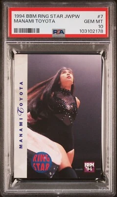 BBM Ring Star Wrestling 1994 Japón JWPW Manami Toyota #7 radiocontrol novato PSA 10 POP 3 Foto 1 de 2