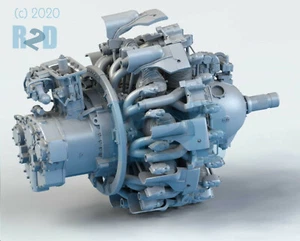 1/32 Detailed High-Resolution 3D Printed Resin R-2800 Radial Engine Kit - Picture 1 of 8