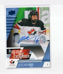OLLIE JOSEPHSON '24 Upper Deck Team Canada "POE" AUTOGRAPH insert card #124 - Picture 1 of 1