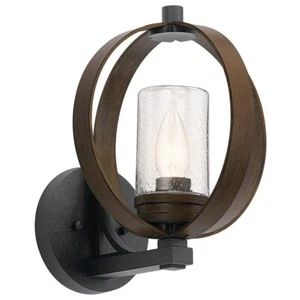 Kichler Grand Bank Outdoor 10" 1 Light Wall Sconce, Auburn Stained - 59066AUB - Picture 1 of 1