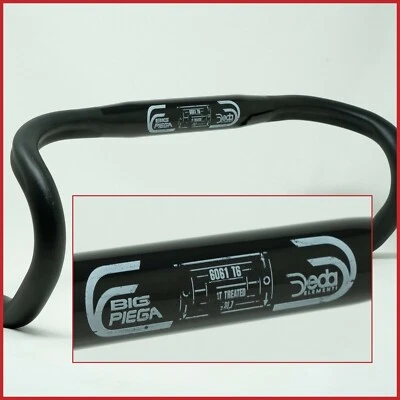 DEDA BIG PIEGA 31.7 HANDLEBAR BARS ROAD RACING VINTAGE OLD OVERSIZE BLACK BIKE - Image 1 of 4