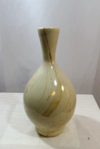 Vtg Haegar Pottery Vase Mid- Century Brown Swirl Glaze 10.5 " Tall - Picture 1 of 5