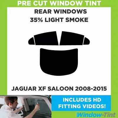 Pre Cut Window Tinting Film for Jaguar XF 4-Door Saloon 2008-15 35% Light Rear - Image 1 of 4