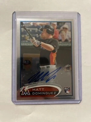 2012 Topps Chrome Matt Dominguez Rookie Auto #159 - Image 1 of 2