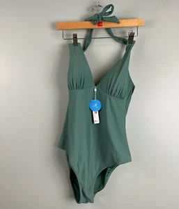 Cupshe Size XXL Swimsuit NEW Sage Green Halter One Piece Bathing Suit Womens - Picture 1 of 8