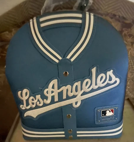 Loungefly MLB LA Dodgers Satin Jacket Convertible Mini Backpack Cover