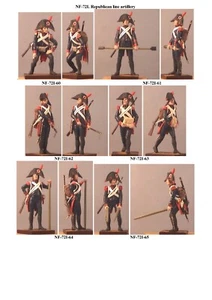 Soldados VID - NF-72I artillería francesa republicana, 1793-1800 - kits de metal de 60 mm - Imagen 1 de 3