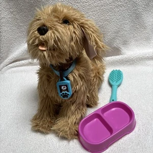SkyRocket Moji the Lovable Labradoodle perro, cepillo, tazón de comida y collar solamente - Imagen 1 de 12