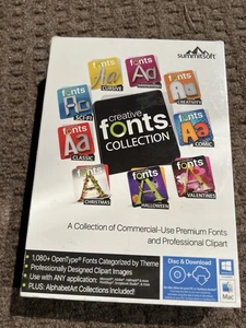 Creative Fonts Collection PC Software Disc And Download - Picture 1 of 4