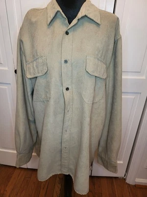 Мужские желтовато-коричневые из искусственной замши из микрофибры на пуговицах основные выпуски XL вестерн уличная одежда - Изображение 1 из 4