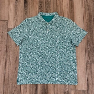 UNTUCKit Garganega Green Floral Print Polo Golf Shirt Size Large/L - Picture 1 of 6