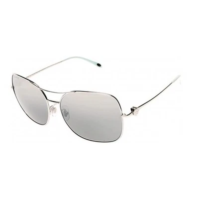 Gafas de sol Tiffany & Co TF3037 607388 59 mm blanco plateado/plateado lentes espejadas Foto 1 de 3