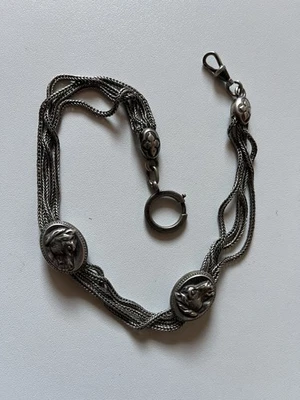 Chaîne Montre Gousset Coq En Argent - Photo 1/4