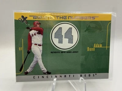 2003 Fleer E-X Adam Dunn Behind the Numbers Game Jersey SN500 #/500 Reds - Image 1 of 2