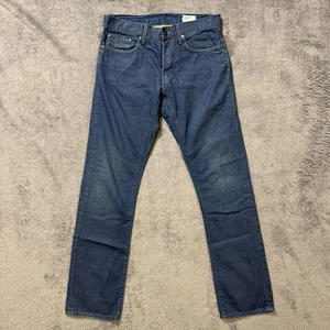 G Star Mens Jeans Waxed Canvas 3301 Blue 32x31 100% Cotton Slim Straight - Picture 1 of 13