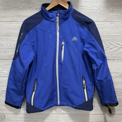 Snozu Boys L 14/16 Extreme Gear Softshell Jacket Blue Full Zip Fleece Lined - Image 1 of 4