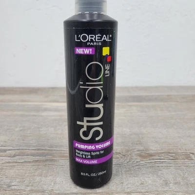 New Loreal Studio Line Pumping Max Volume Weightless Spritz Hair Spray  8.5 Oz - Image 1 of 4