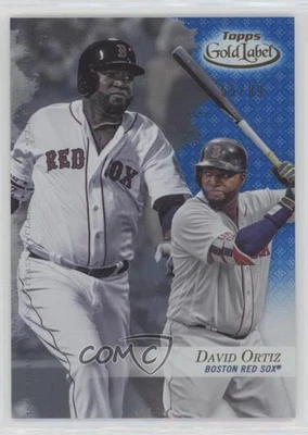 2017 Topps Gold Label Class 2 Blue /99 David Ortiz #72 HOF - Image 1 of 2