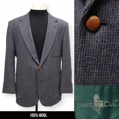 HUNT CLUB VINTAGE TWEED Hombre Multicolor LANA ABRIGO DEPORTIVO TRAJE CHAQUETA BLAZER 46 R Foto 1 de 4