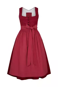 Alpenfee Dirndl Elisa, 70cm, große Größen Gr. 50 Damen dunkelrot rot geblümt - Bild 1 von 9