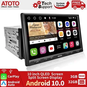 ATOTO S8 Pro 10.1 INCH Android 10.0 Double 2 DIN Car Stereo Radio Sat Nav 3G+32G - Picture 1 of 7