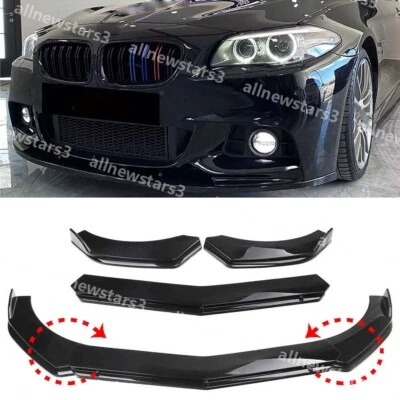 Front Bumper Lip Spoiler Splitter Kit Glossy For BMW F10 5 Serie M Sport 11-2016 Foto 1 de 4