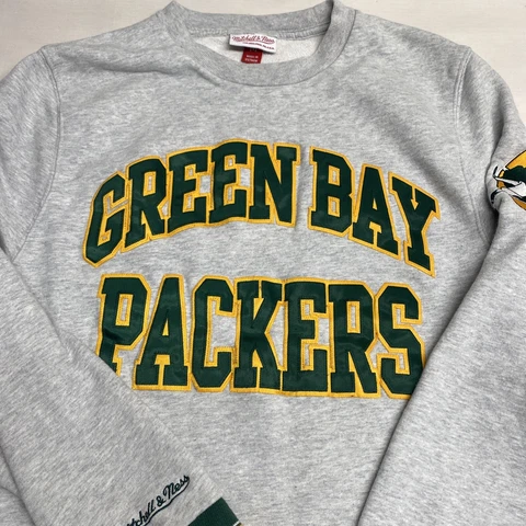 Mitchell & Ness Green Bay Packers Sweatshirt Size M Throw Back embroidered Cover