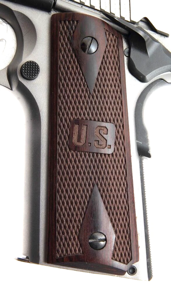 1911 Grips Fits Full Size embossed U.S. fits Springfield Colt Rock Island US #1 - Image 1 of 4