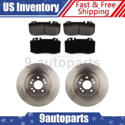 Rotores de disco dianteiro + pastilhas de freio para 2000 2001 2002 2003 Mercedes-Benz ML55 AMG - Imagem 1 de 4