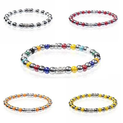 Bracciale Unisex Elastico GERBA CERAMIC SILVER in Argento 925 e Ceramica Color - Immagine 1 di 3