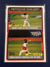 2005 Topps # 733 PEDRO MARTINEZ & MANNY RAMIREZ World Series 2004 Hot !