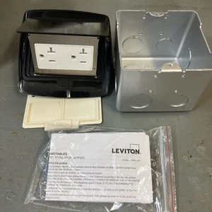 Leviton PFTR2-MB Pop-Up Floor Box w/20 Amp, Tamper-Resistant ,missing 2 Supports - Picture 1 of 6