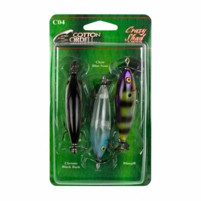 Cotton Cordell Crazy Shad 3 Pack Lures Topwater Lures - Image 1 of 4