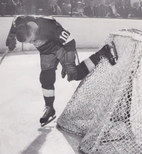 TYPE 1: 1964 Press Photo Detroit Red Wings Hockey Player Alex Delvecchio - Picture 1 of 2