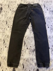 BOYS LEVIS KNIT JOGGERS SWEAT PANTS JEANS XL black Drawstring WAIST - Faux Jeans - Picture 1 of 5