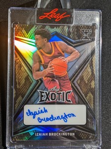 Izaiah Brockington 2022 Leaf Exotic Snakeskin Prismatic Rc Auto /10