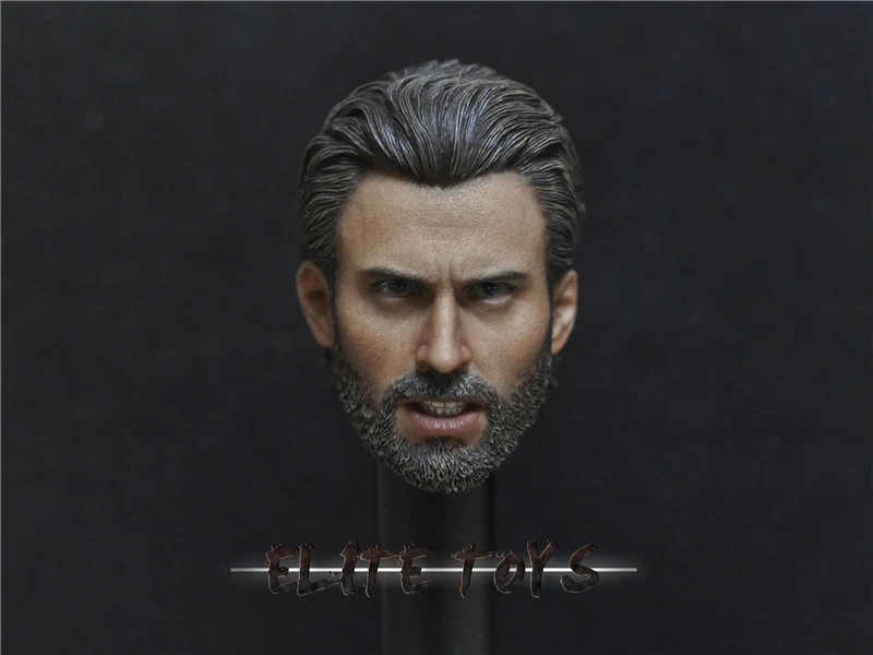 Figura masculina 1/6 cabeza esculpida Capitán América Steve para 12" Hot Toys Phicen COO Foto 1 de 4