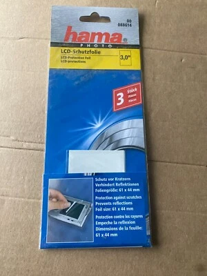 Hama 3 x LCD Display Screen 3" inch Foil Screen Protector for Camera DSLR Etc - Image 1 of 3