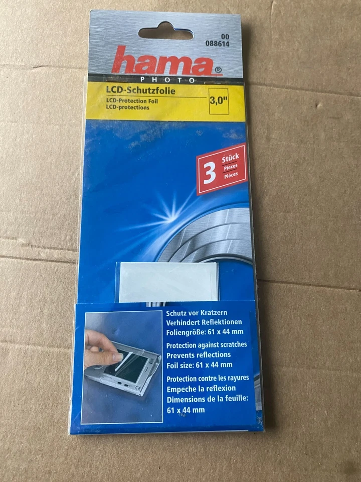 Hama 3 x LCD Display Screen 3" inch Foil Screen Protector for Camera DSLR Etc - Image 1 of 3