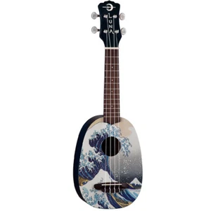Luna Guitars Uke Great Wave Pineapple Soprano Ukulele w/ Gigbag, New! - Picture 1 of 3