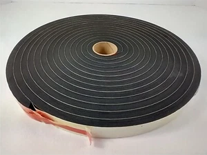 High Density Foam Adhesive Weather Stripping 1 In Wide X 3/8 In Thick 25 ft - Picture 1 of 4