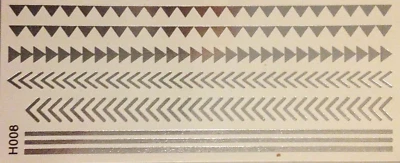 Una Volta Temporaneo Flash Tatuaggio di Colla Argento 6teile Bracciale Body H8Si - Immagine 1 di 4