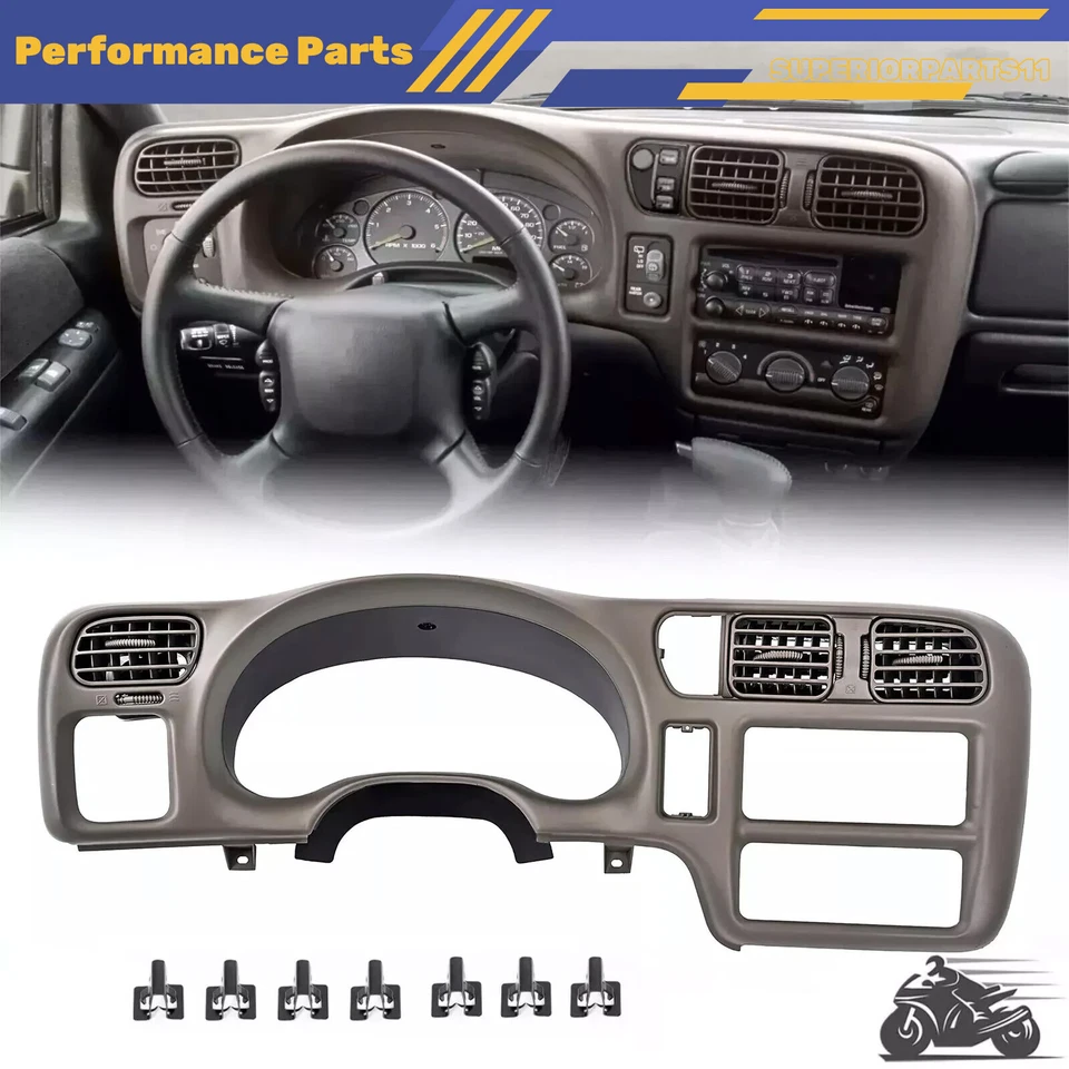 Fit For 1998-2005 S10 Jimmy Cluster Blazer Radio Dash Bezel Trim Cover Tan - Image 1 of 4