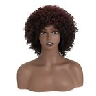 Afro Wigs with Bangs, Short Mix Red Kinky Curly Wigs for Women