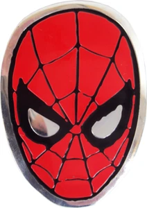 Metal Emblem Sticker - Marvel Comics' Spiderman Masked Head Shot Superhero 3.13" - Foto 1 di 1