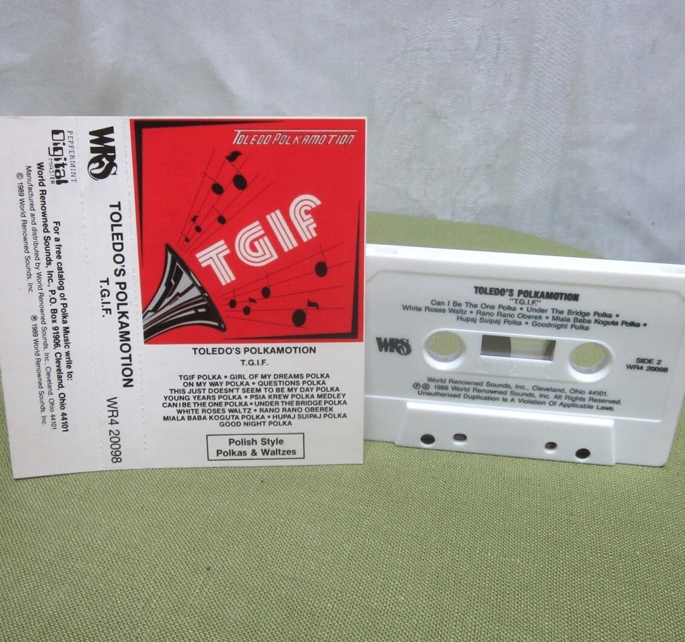 TOLEDO’S POLKAMOTION Ohio cassette tape Hupaj Suipaj Polka 1989 Psia Krew - Image 1 of 1