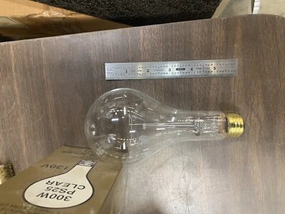 2 - 300w Crystal Clear Ps25  Medium Base LONG LIFE Bulbs         4000 Avg Hours - Image 1 of 4