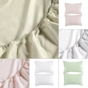 Christy Pillowcases and Fitted Sheets - 100% Organic Turkish Cotton Single - Picture 1 of 14