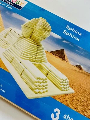 Rompecabezas de madera SPHINX 3-D Creatología NUEVO CON ETIQUETAS niños artesanía Egipto criatura mítica Foto 1 de 4